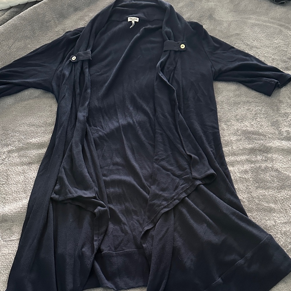 Navy Splendid Open Front Cardigan